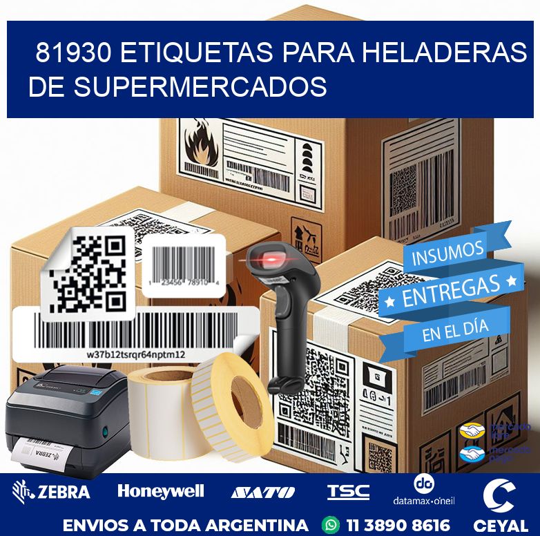 81930 ETIQUETAS PARA HELADERAS DE SUPERMERCADOS