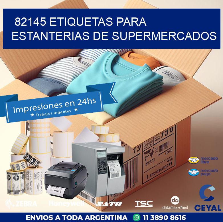 82145 ETIQUETAS PARA ESTANTERIAS DE SUPERMERCADOS