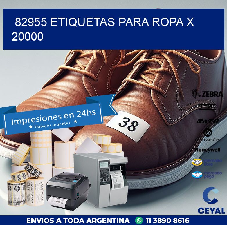 82955 ETIQUETAS PARA ROPA X 20000