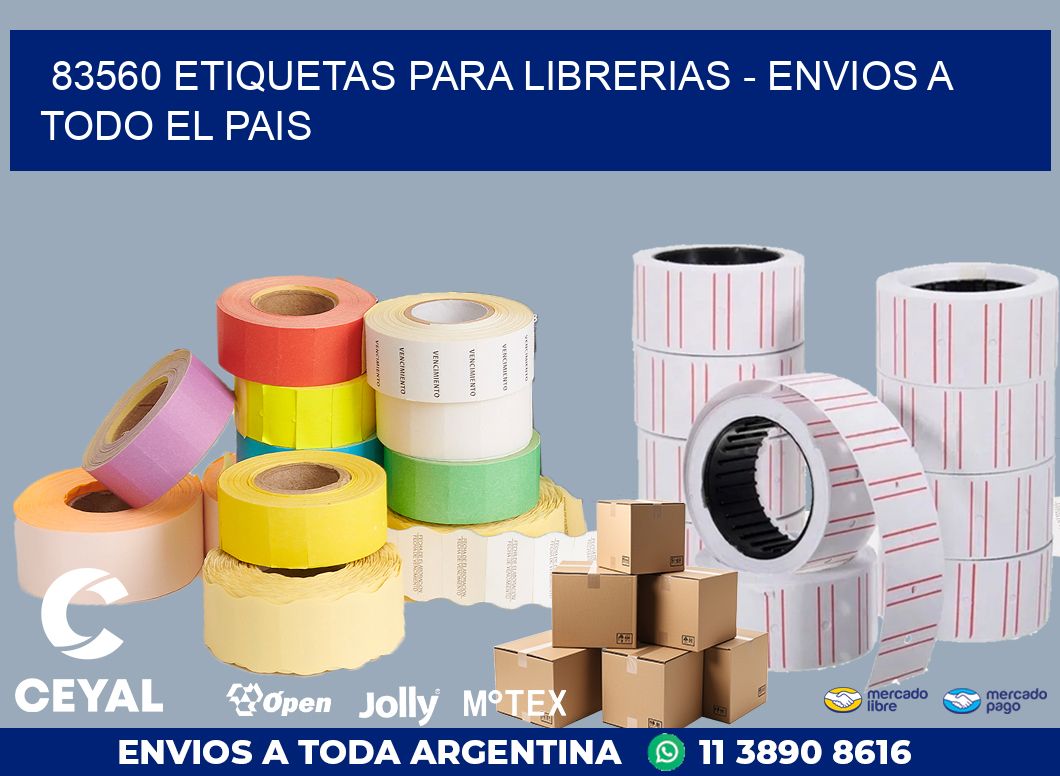 83560 ETIQUETAS PARA LIBRERIAS - ENVIOS A TODO EL PAIS