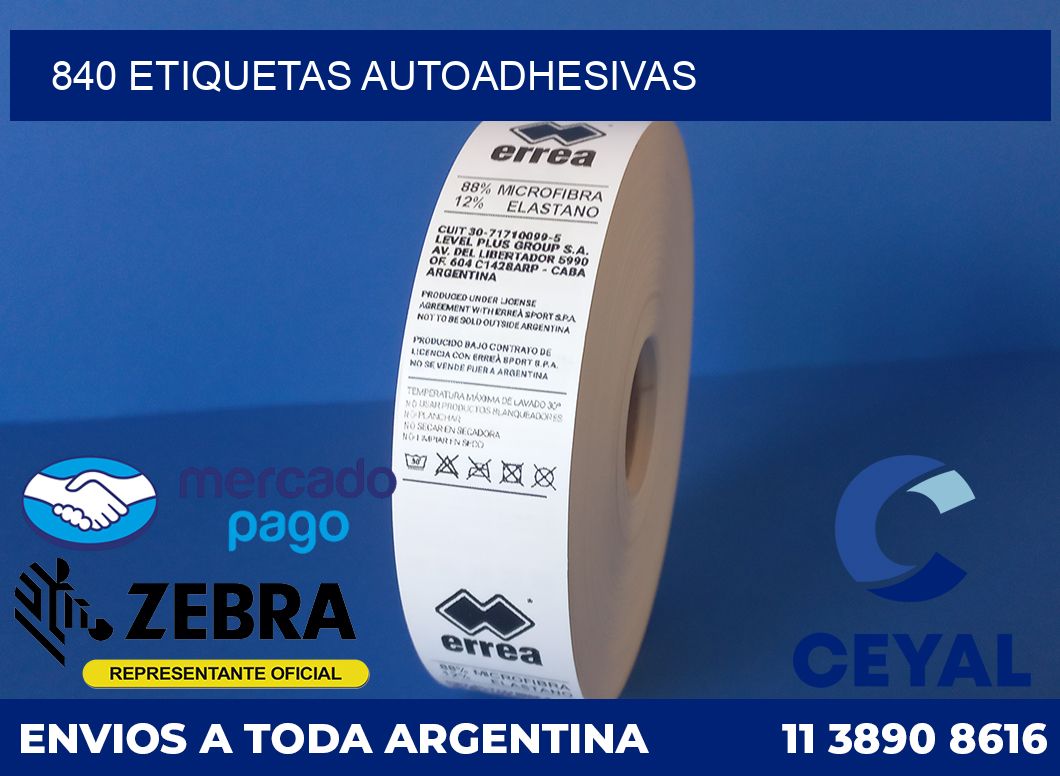 840 ETIQUETAS AUTOADHESIVAS