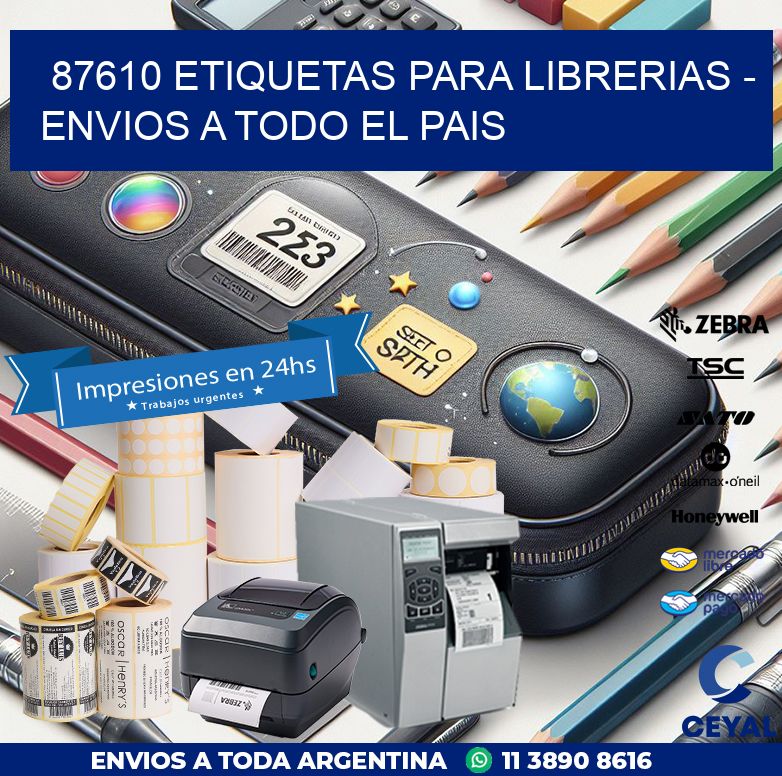 87610 ETIQUETAS PARA LIBRERIAS – ENVIOS A TODO EL PAIS
