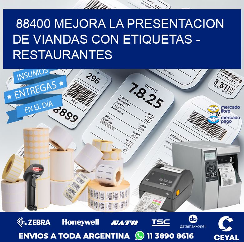 88400 MEJORA LA PRESENTACION DE VIANDAS CON ETIQUETAS - RESTAURANTES