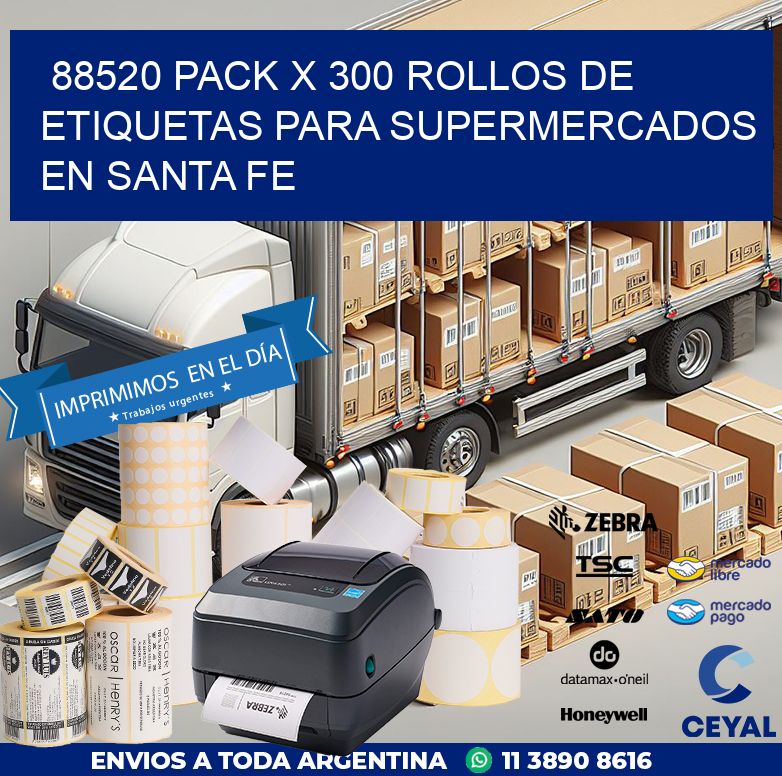 88520 PACK X 300 ROLLOS DE ETIQUETAS PARA SUPERMERCADOS EN SANTA FE