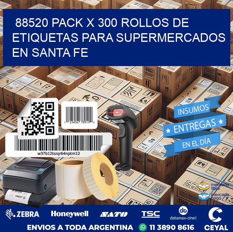 88520 PACK X 300 ROLLOS DE ETIQUETAS PARA SUPERMERCADOS EN SANTA FE