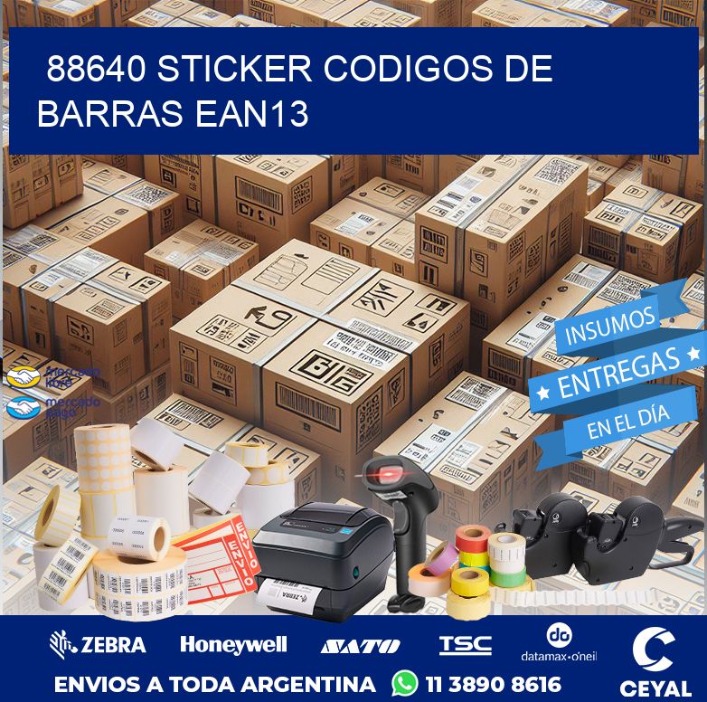 88640 STICKER CODIGOS DE BARRAS EAN13