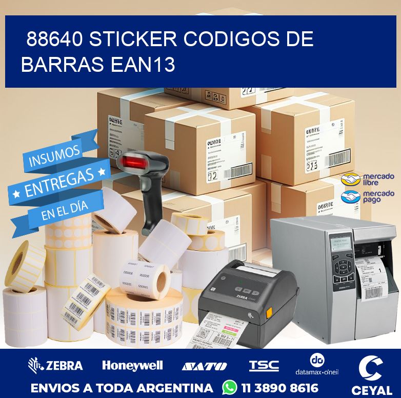 88640 STICKER CODIGOS DE BARRAS EAN13