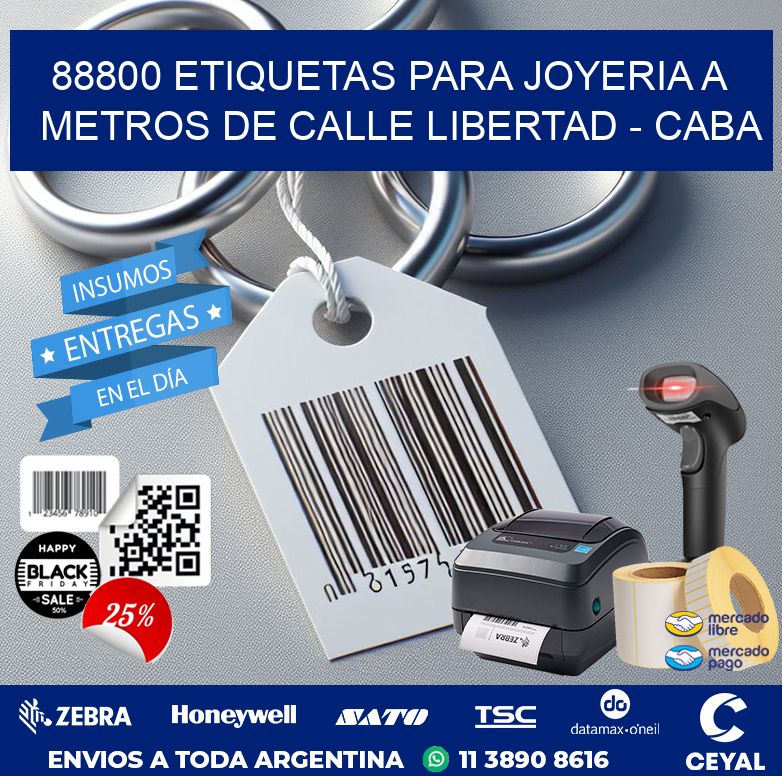 88800 ETIQUETAS PARA JOYERIA A METROS DE CALLE LIBERTAD – CABA