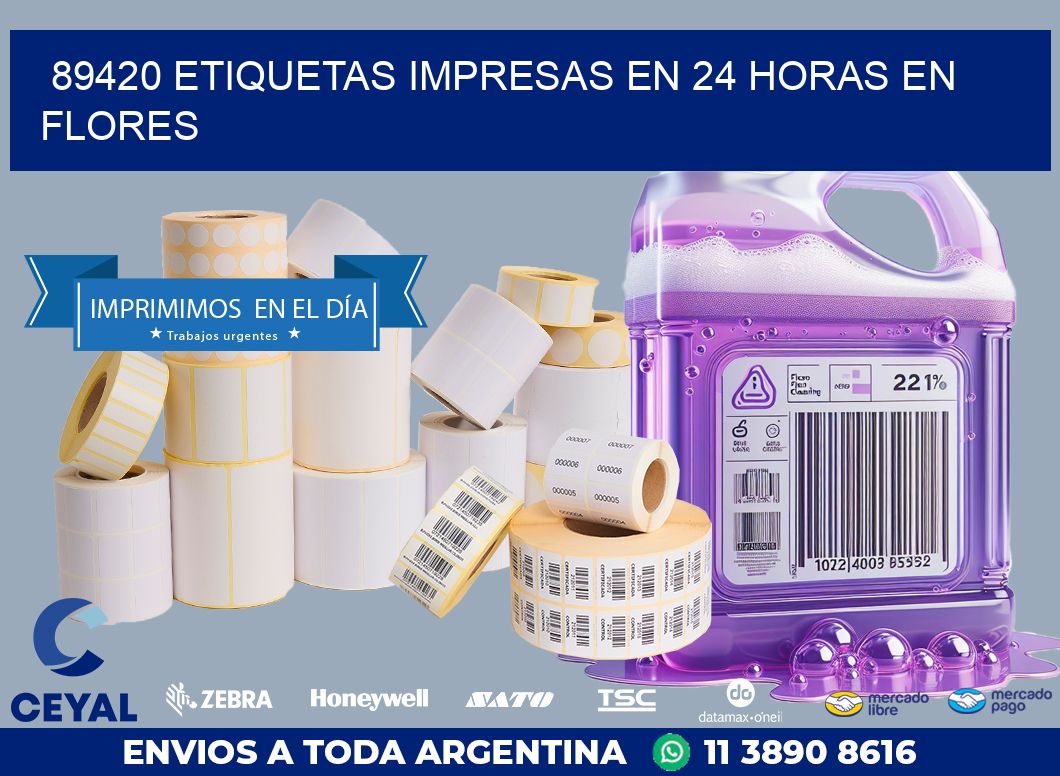 89420 ETIQUETAS IMPRESAS EN 24 HORAS EN FLORES