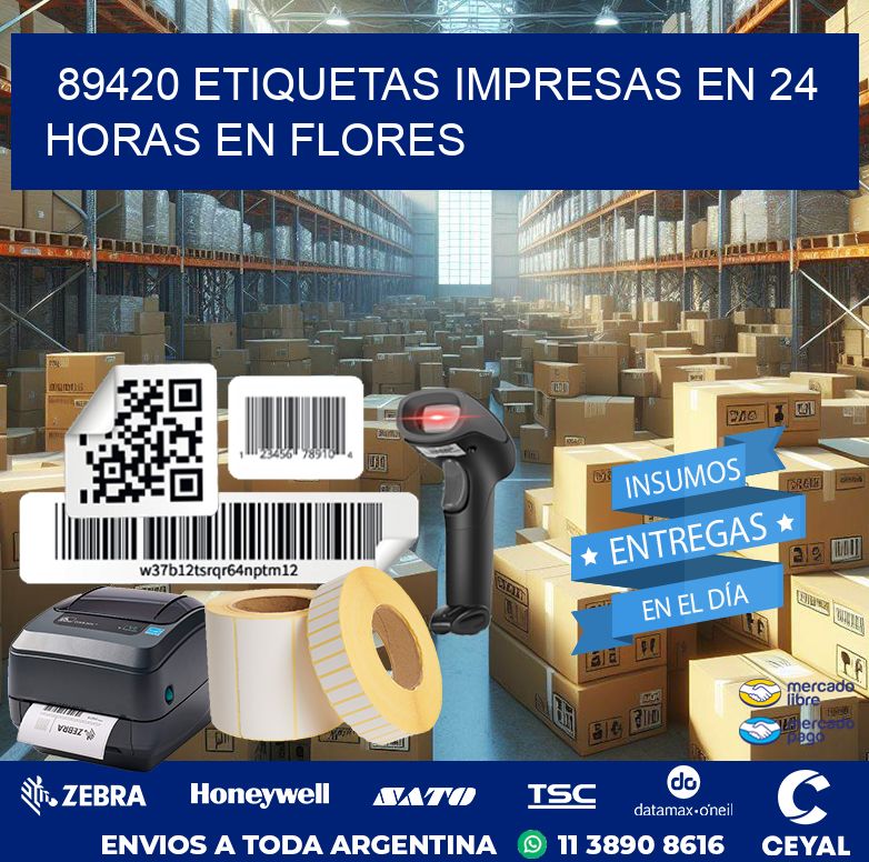 89420 ETIQUETAS IMPRESAS EN 24 HORAS EN FLORES