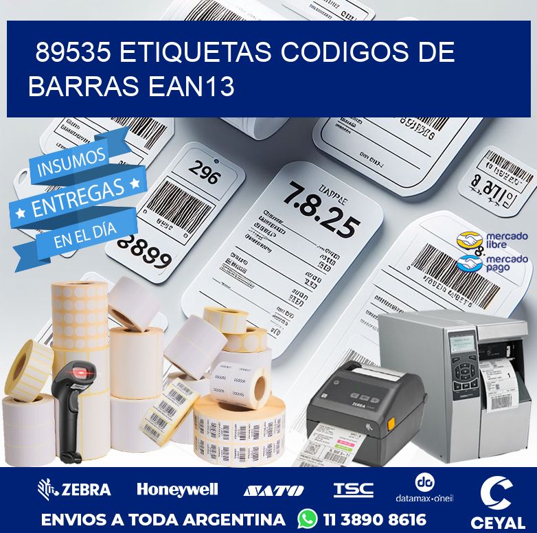 89535 ETIQUETAS CODIGOS DE BARRAS EAN13