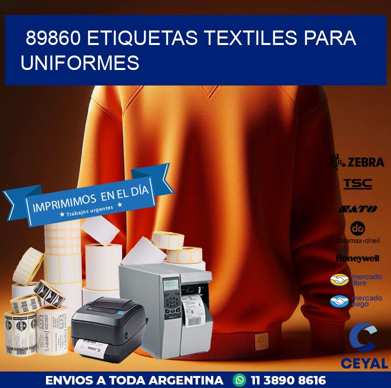 89860 ETIQUETAS TEXTILES PARA UNIFORMES