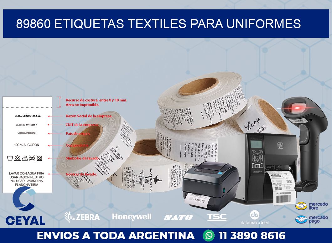 89860 ETIQUETAS TEXTILES PARA UNIFORMES