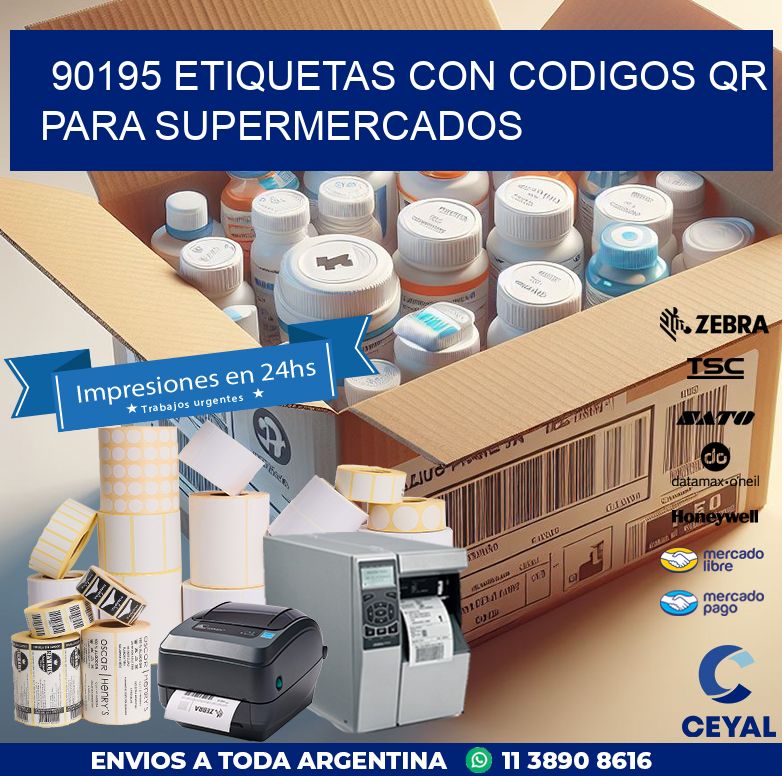 90195 ETIQUETAS CON CODIGOS QR PARA SUPERMERCADOS