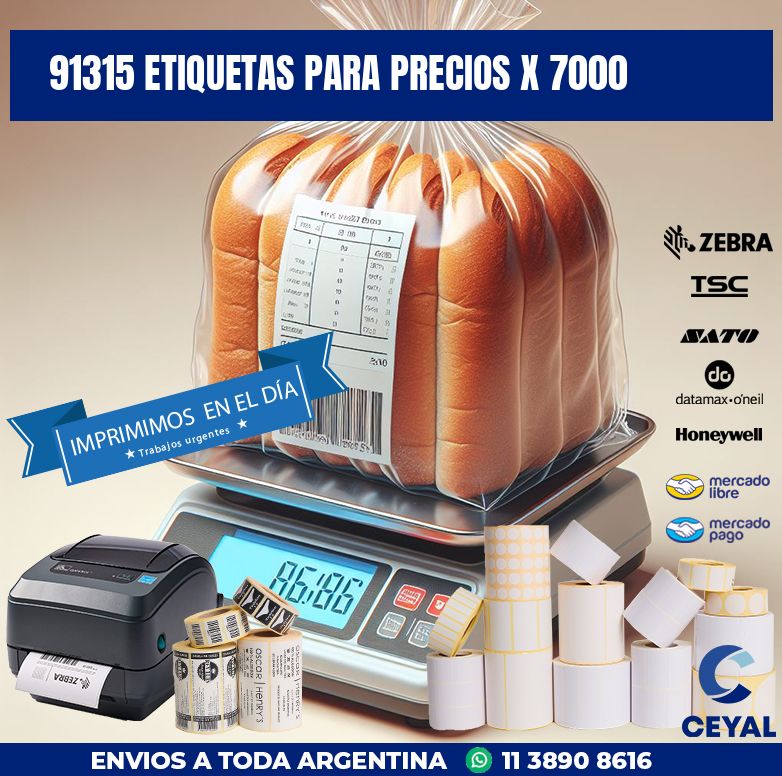 91315 ETIQUETAS PARA PRECIOS X 7000