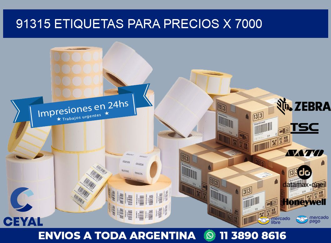 91315 ETIQUETAS PARA PRECIOS X 7000
