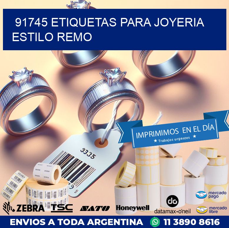 91745 ETIQUETAS PARA JOYERIA ESTILO REMO