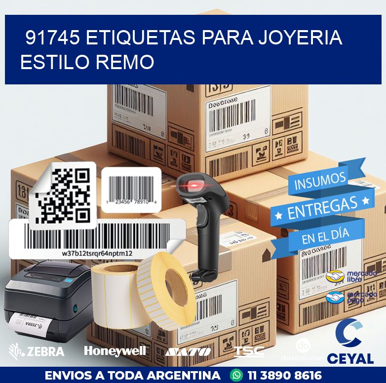 91745 ETIQUETAS PARA JOYERIA ESTILO REMO