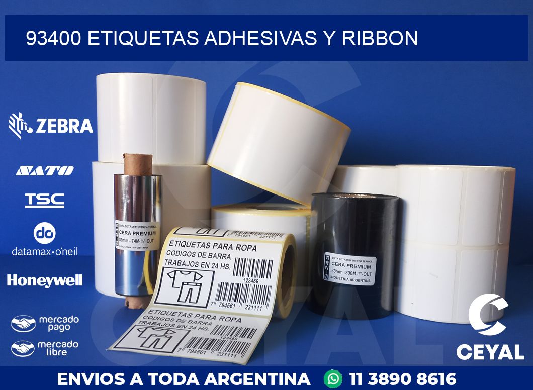 93400 ETIQUETAS ADHESIVAS Y RIBBON