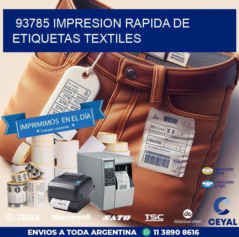 93785 IMPRESION RAPIDA DE ETIQUETAS TEXTILES