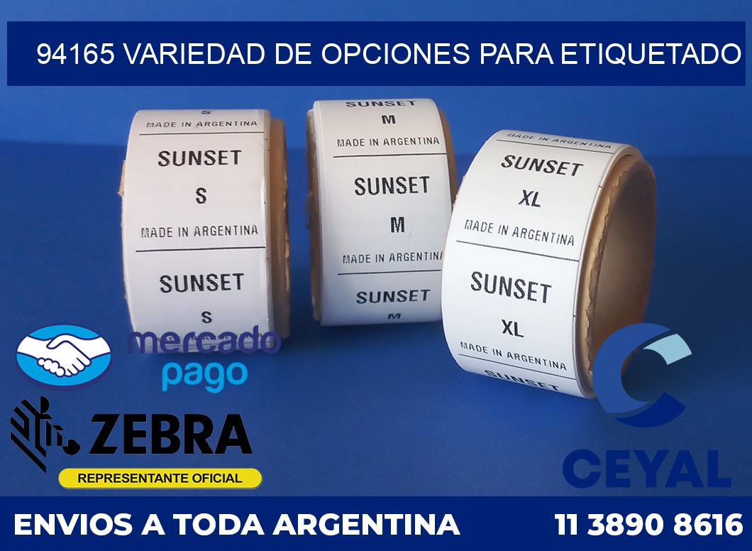 94165 VARIEDAD DE OPCIONES PARA ETIQUETADO
