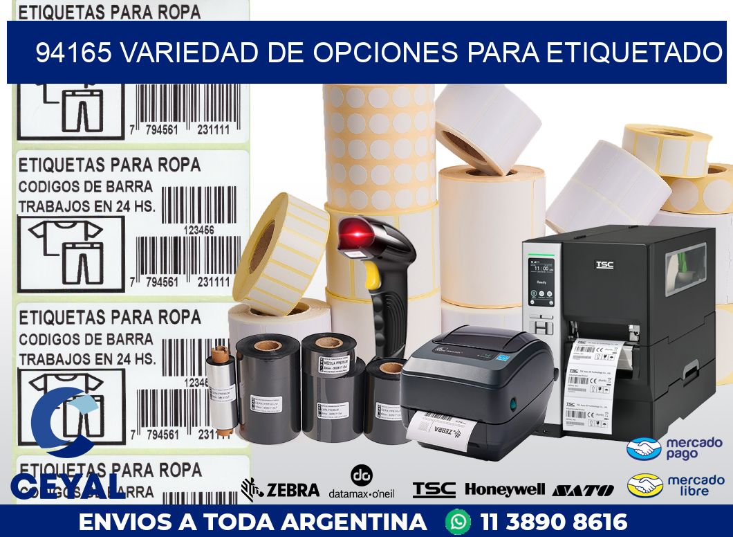 94165 VARIEDAD DE OPCIONES PARA ETIQUETADO