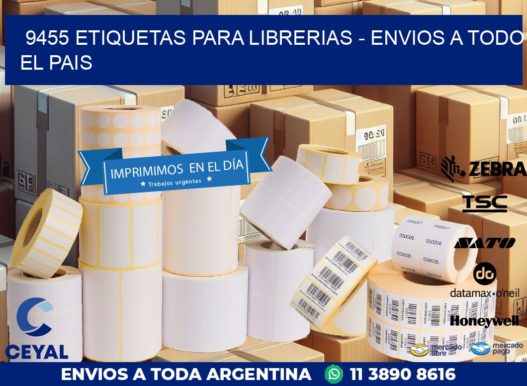 9455 ETIQUETAS PARA LIBRERIAS - ENVIOS A TODO EL PAIS