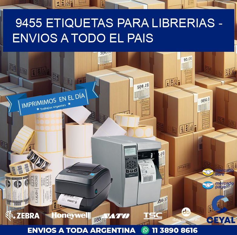 9455 ETIQUETAS PARA LIBRERIAS – ENVIOS A TODO EL PAIS