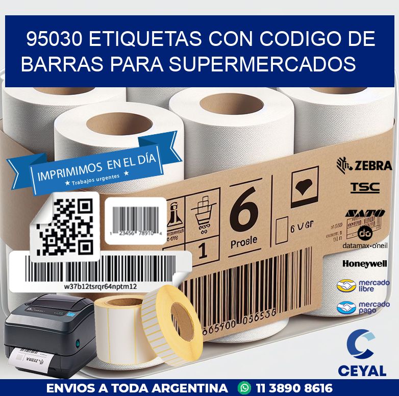 95030 ETIQUETAS CON CODIGO DE BARRAS PARA SUPERMERCADOS