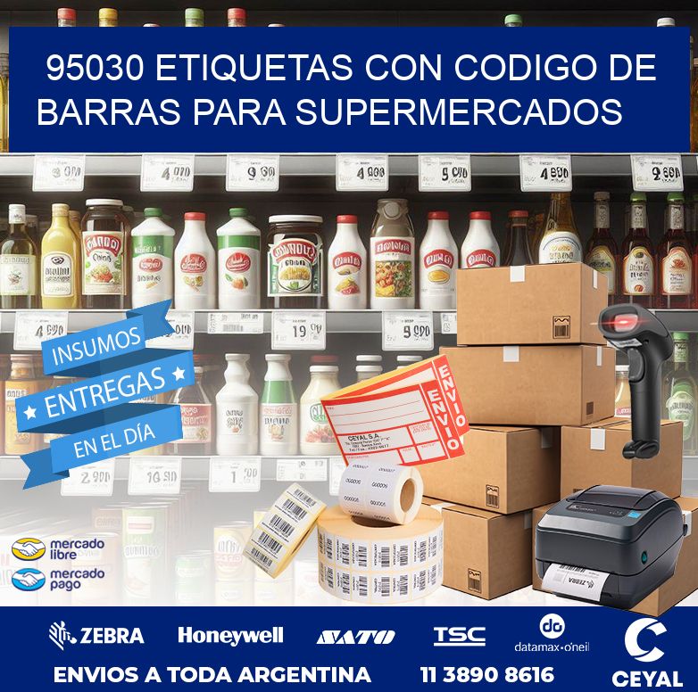 95030 ETIQUETAS CON CODIGO DE BARRAS PARA SUPERMERCADOS