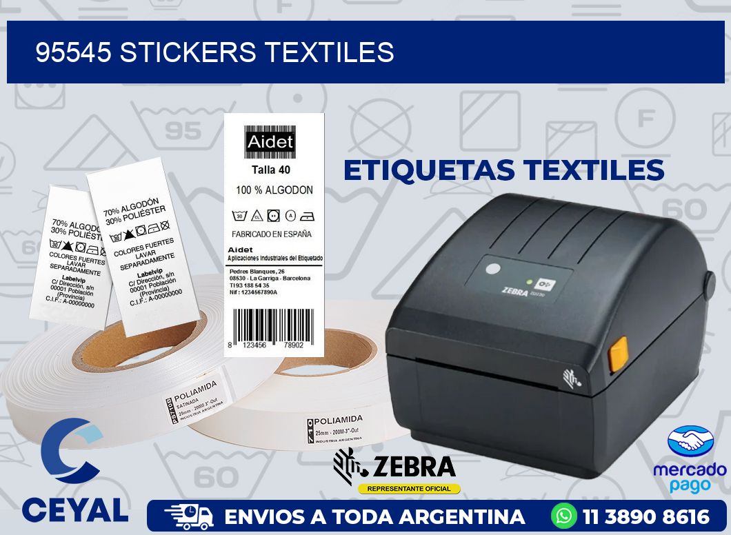 95545 STICKERS TEXTILES
