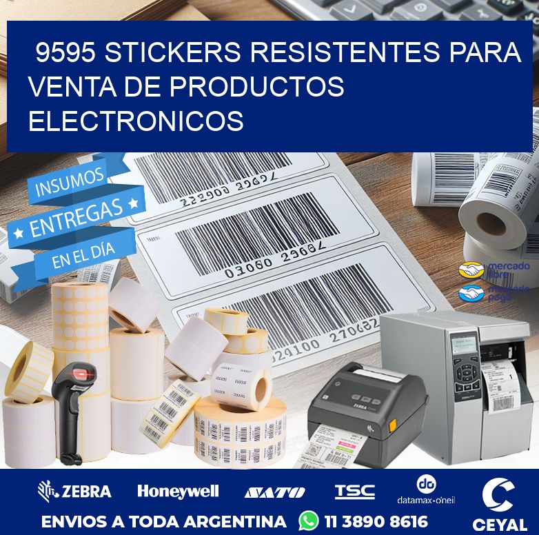 9595 STICKERS RESISTENTES PARA VENTA DE PRODUCTOS ELECTRONICOS
