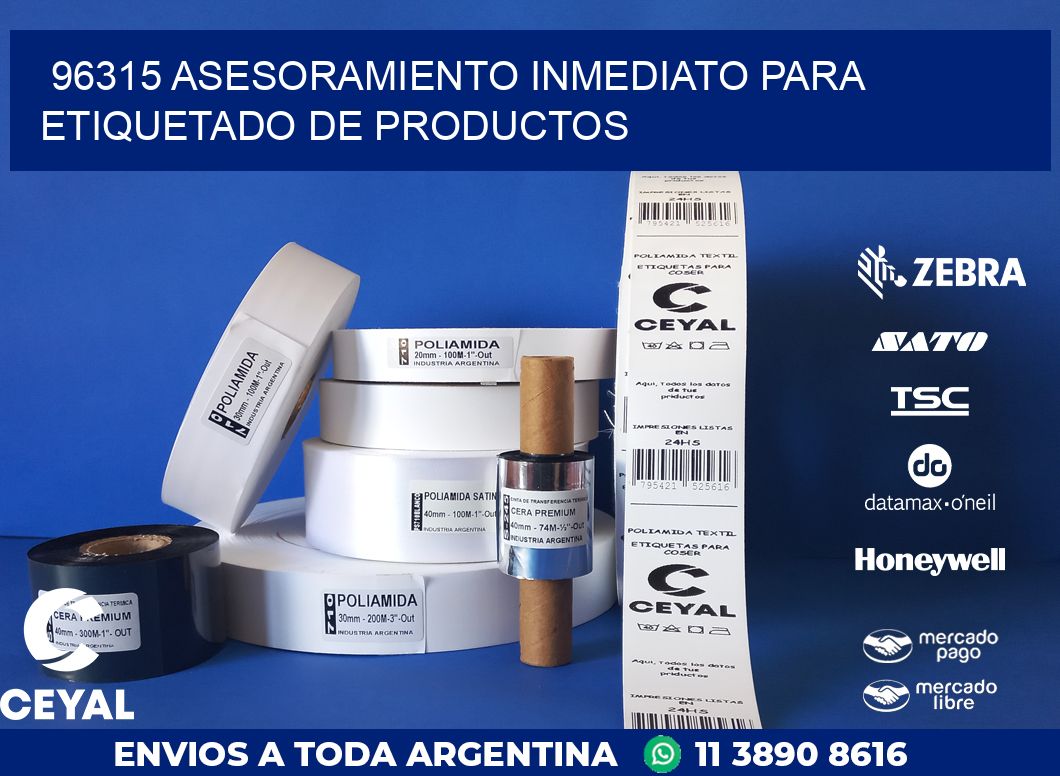 96315 ASESORAMIENTO INMEDIATO PARA ETIQUETADO DE PRODUCTOS