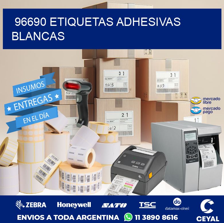 96690 ETIQUETAS ADHESIVAS BLANCAS