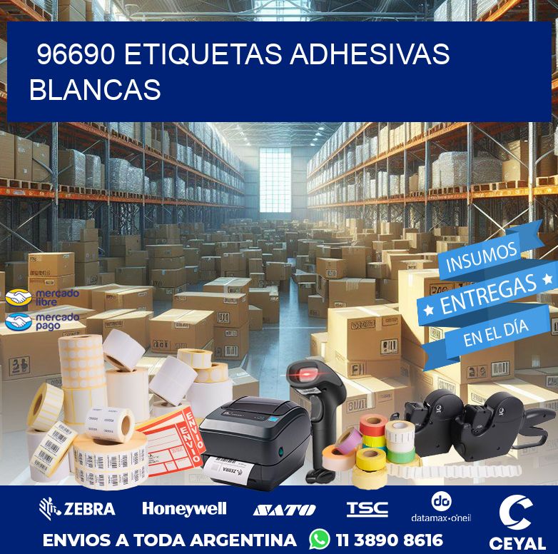 96690 ETIQUETAS ADHESIVAS BLANCAS