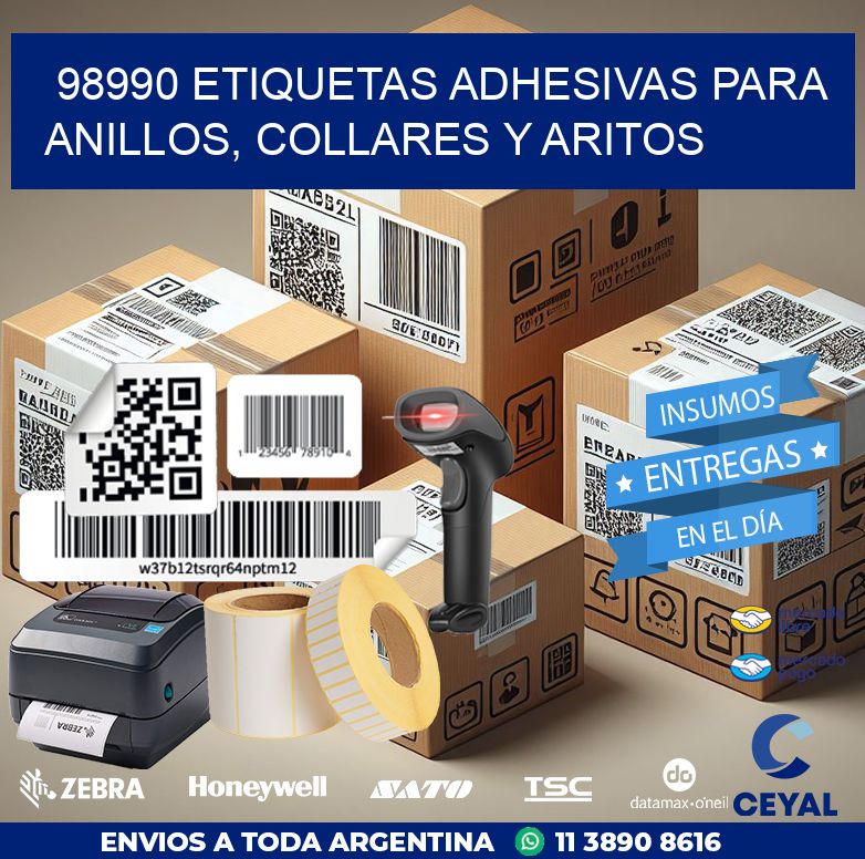 98990 ETIQUETAS ADHESIVAS PARA ANILLOS, COLLARES Y ARITOS