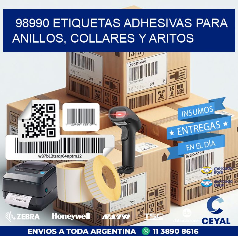 98990 ETIQUETAS ADHESIVAS PARA ANILLOS, COLLARES Y ARITOS