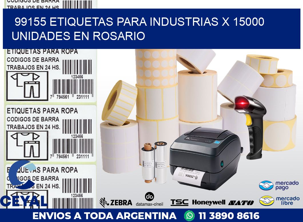 99155 ETIQUETAS PARA INDUSTRIAS x 15000 UNIDADES EN ROSARIO
