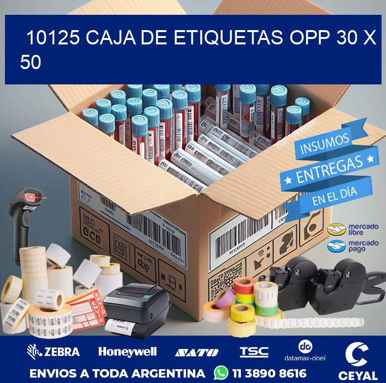 10125 CAJA DE ETIQUETAS OPP 30 X 50