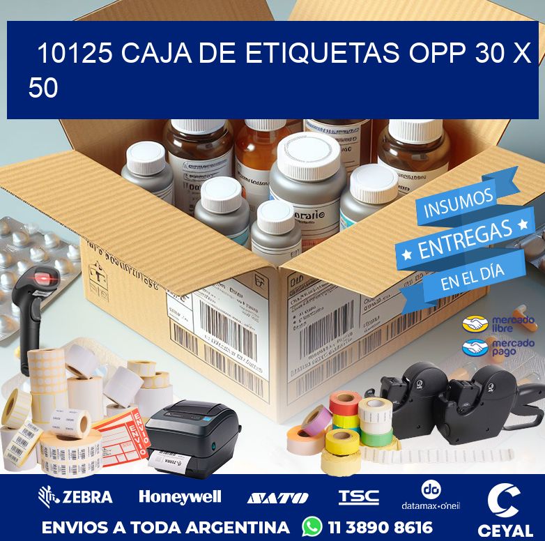 10125 CAJA DE ETIQUETAS OPP 30 X 50