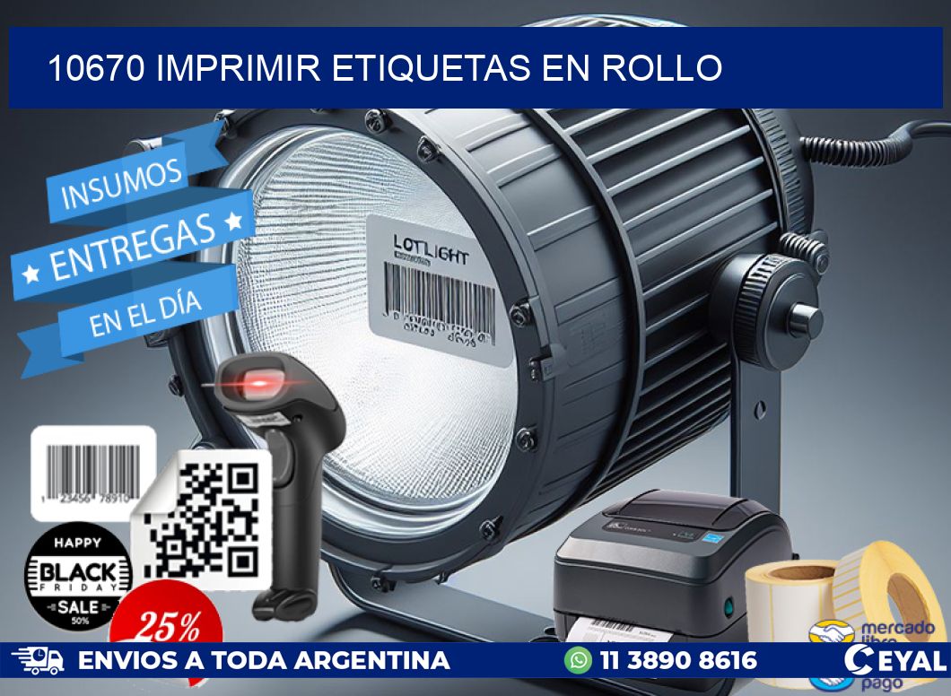 10670 imprimir etiquetas en rollo