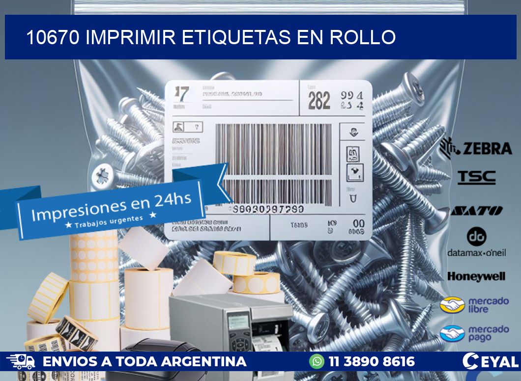 10670 imprimir etiquetas en rollo