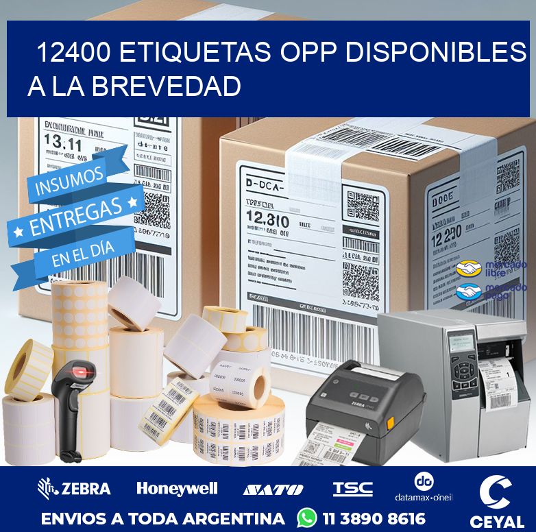 12400 ETIQUETAS OPP DISPONIBLES A LA BREVEDAD