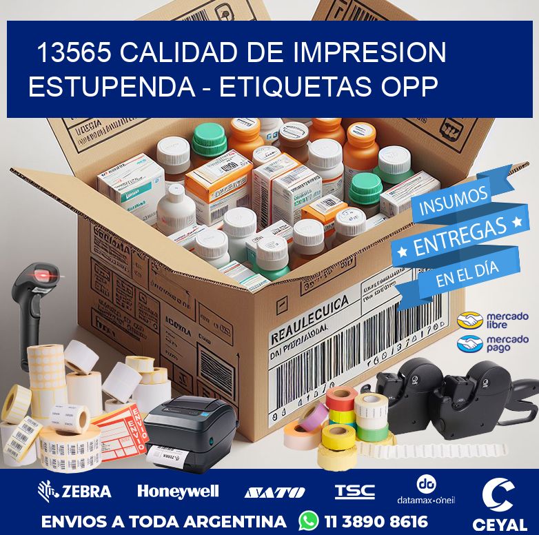 13565 CALIDAD DE IMPRESION ESTUPENDA - ETIQUETAS OPP