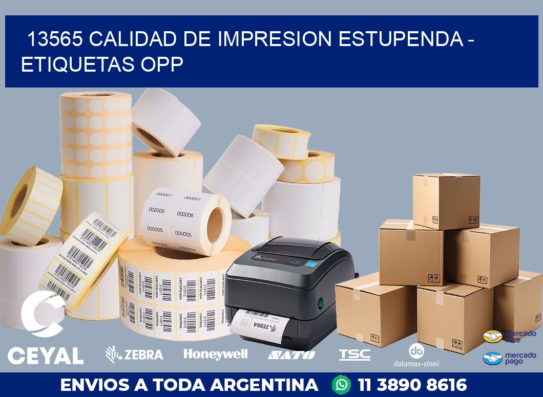 13565 CALIDAD DE IMPRESION ESTUPENDA – ETIQUETAS OPP