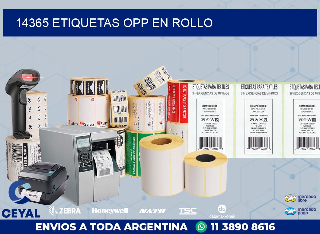 14365 ETIQUETAS OPP EN ROLLO