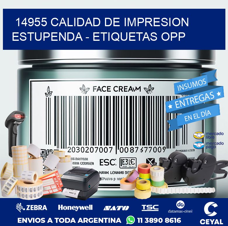 14955 CALIDAD DE IMPRESION ESTUPENDA - ETIQUETAS OPP
