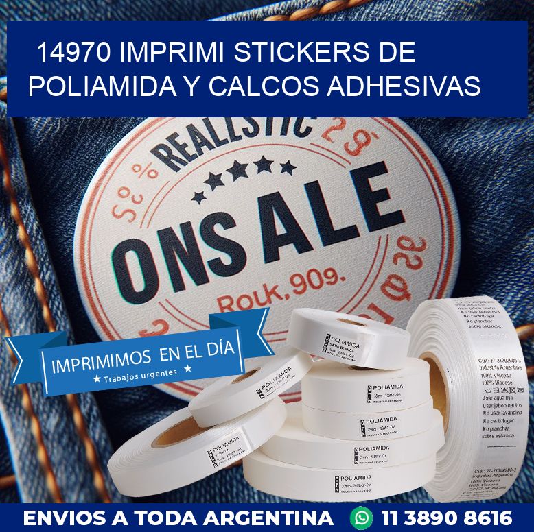 14970 IMPRIMI STICKERS DE POLIAMIDA Y CALCOS ADHESIVAS