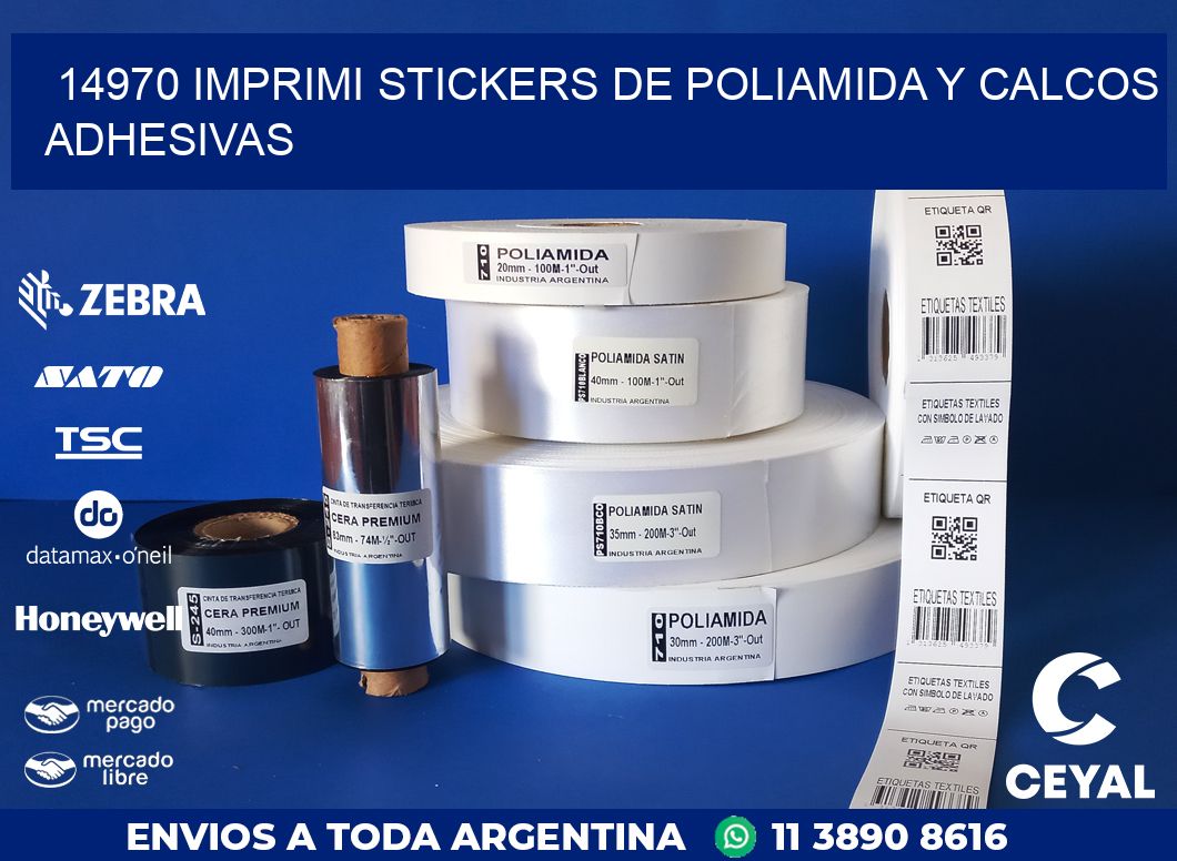 14970 IMPRIMI STICKERS DE POLIAMIDA Y CALCOS ADHESIVAS