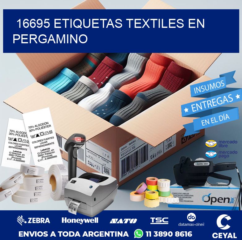 16695 ETIQUETAS TEXTILES EN PERGAMINO